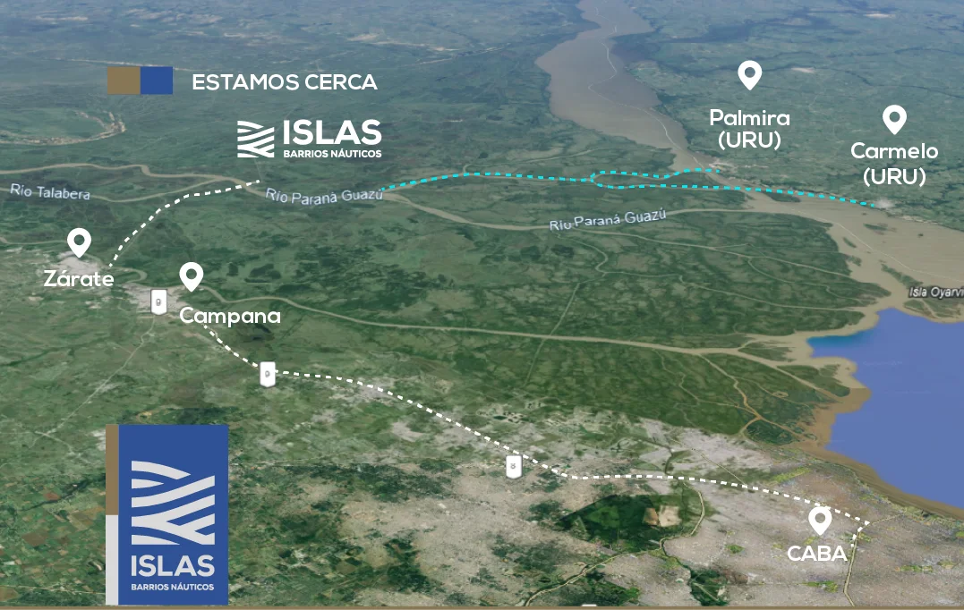 Mapa de distancias — Islas Barrios Náuticos